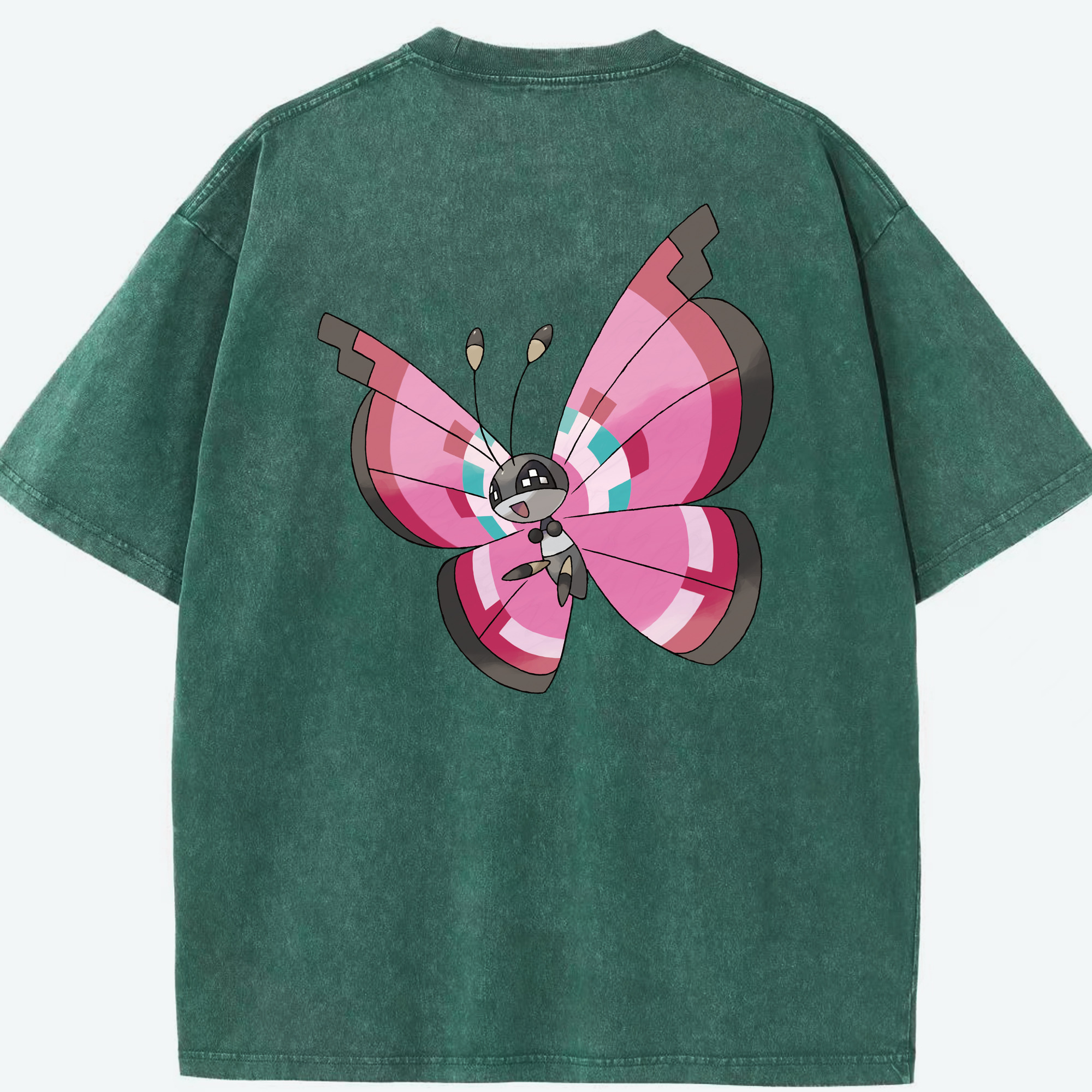（画像用） ポケットモンスター Pokémon 綿100% ヴィンテージ風 半袖Tシャツ（背面プリント）